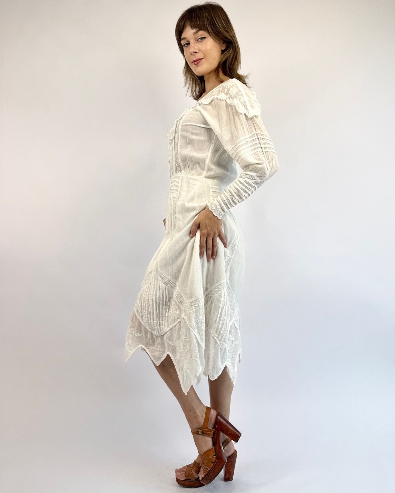 70s The Daily Doily Edwardian Lace Dress