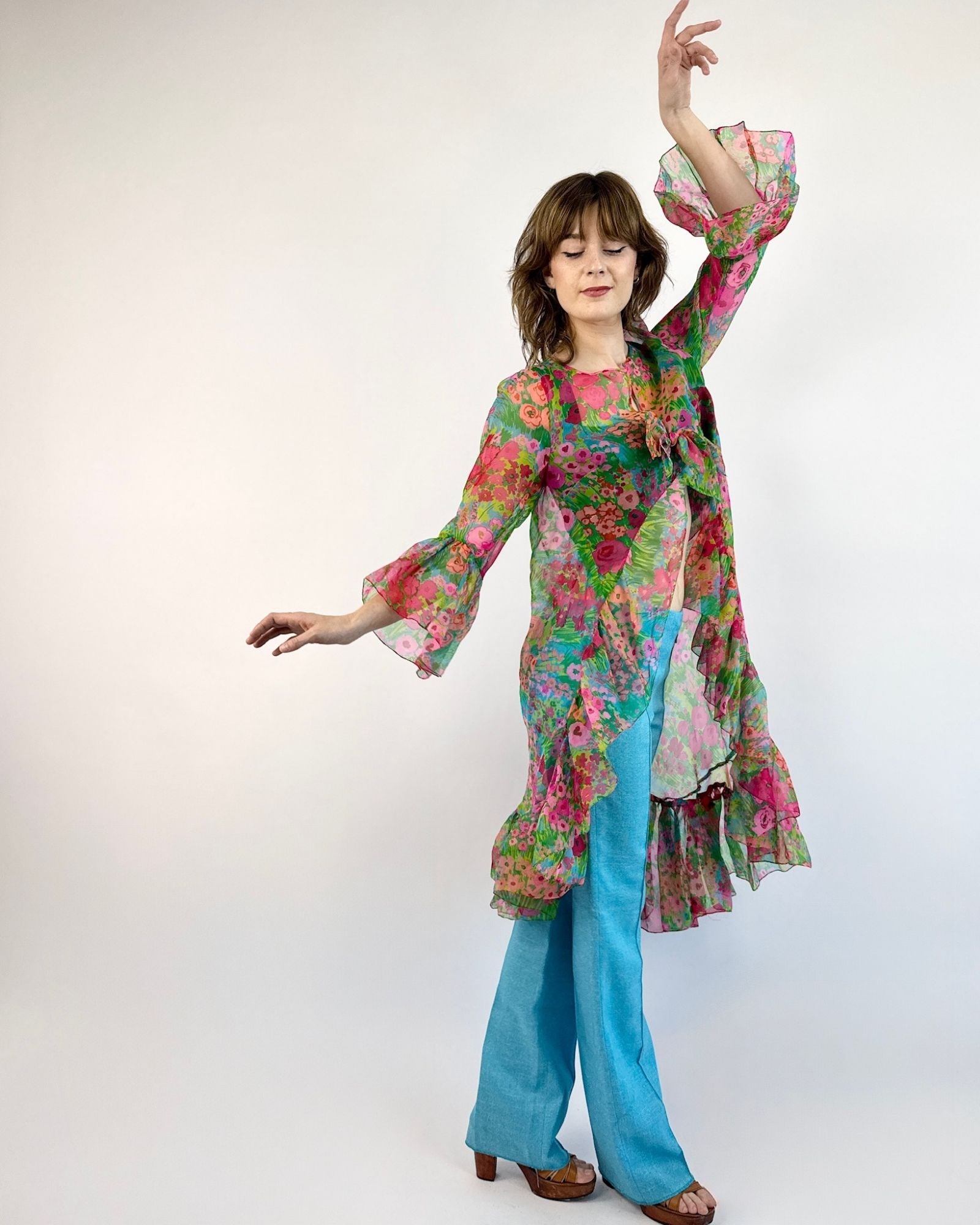 Flurry of Florals Chiffon Top