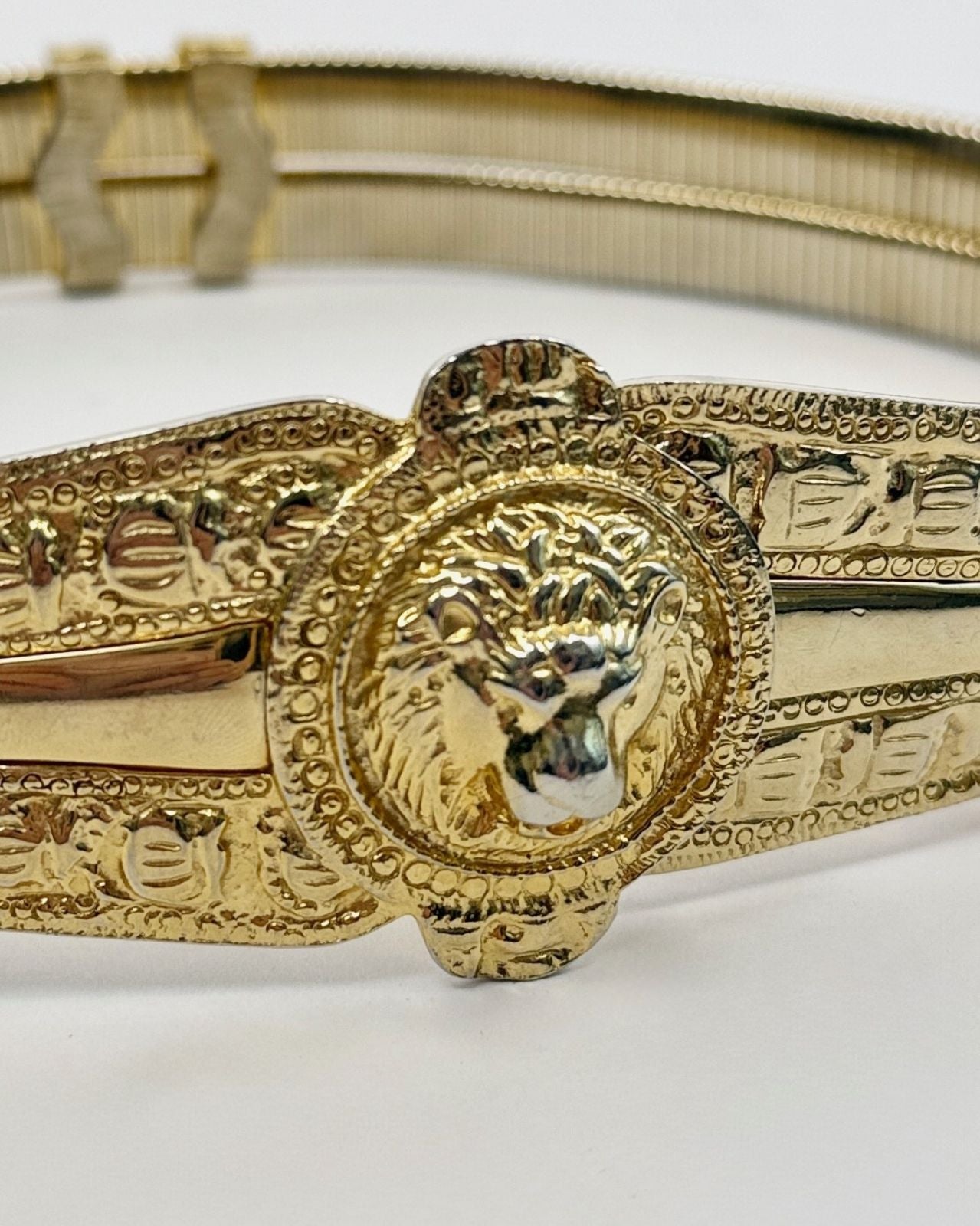 Judith Leiber Golden Lion Stretch Belt