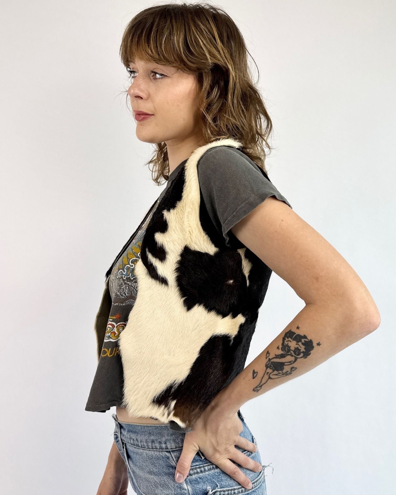 In The Meadow Classic Cowhide Vest