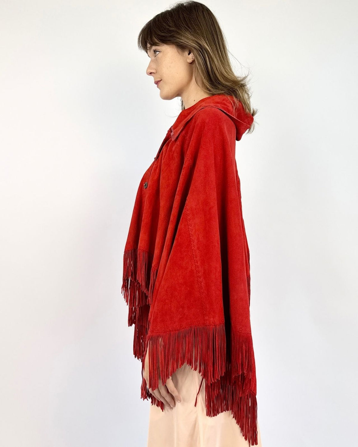 Gossamer Wings Woven Romance Suede Poncho