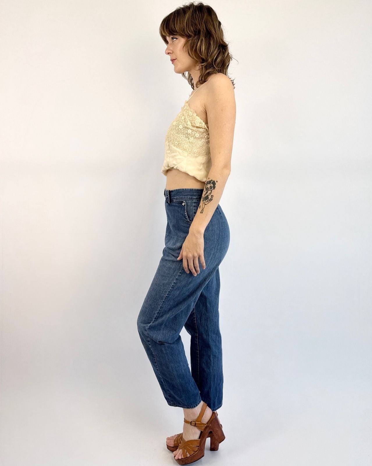 1950s Western Girls Pearl Snap Jeans