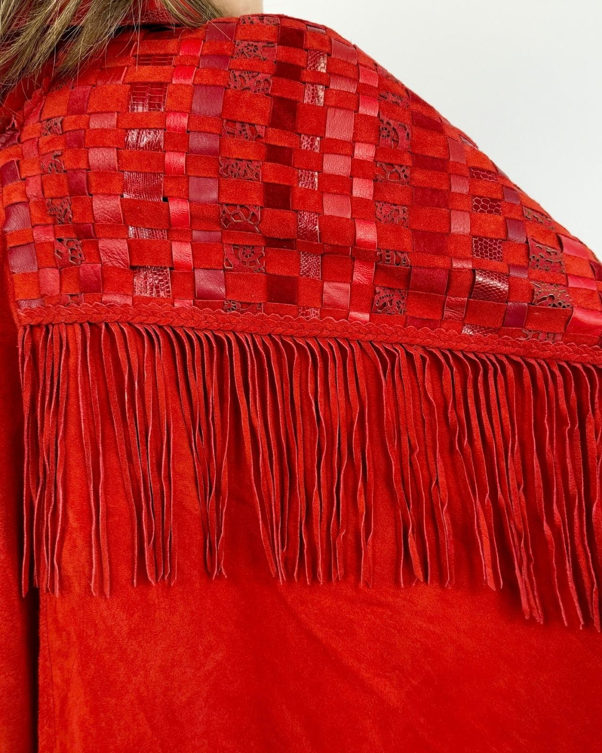 Gossamer Wings Woven Romance Suede Poncho