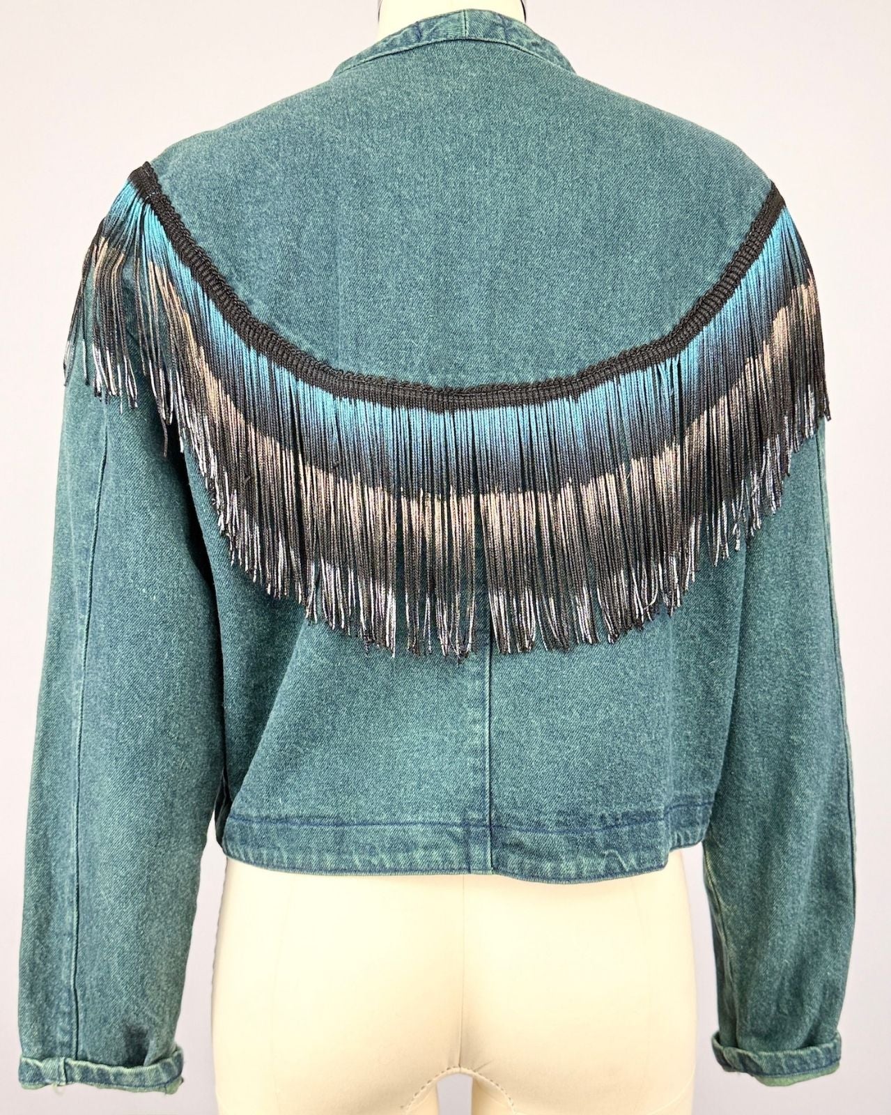 90s Over-dyed Green Denim Jacket