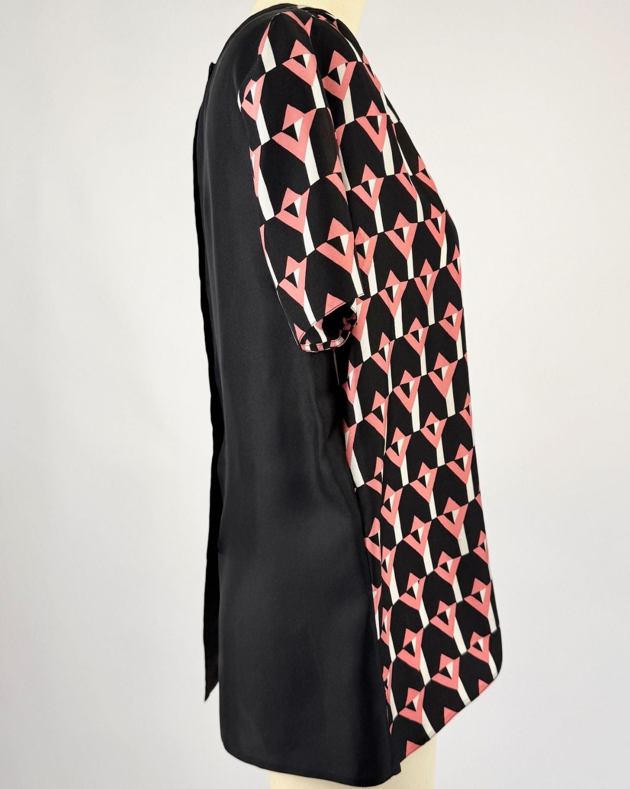Prada Silk Geometric Printed Blouse