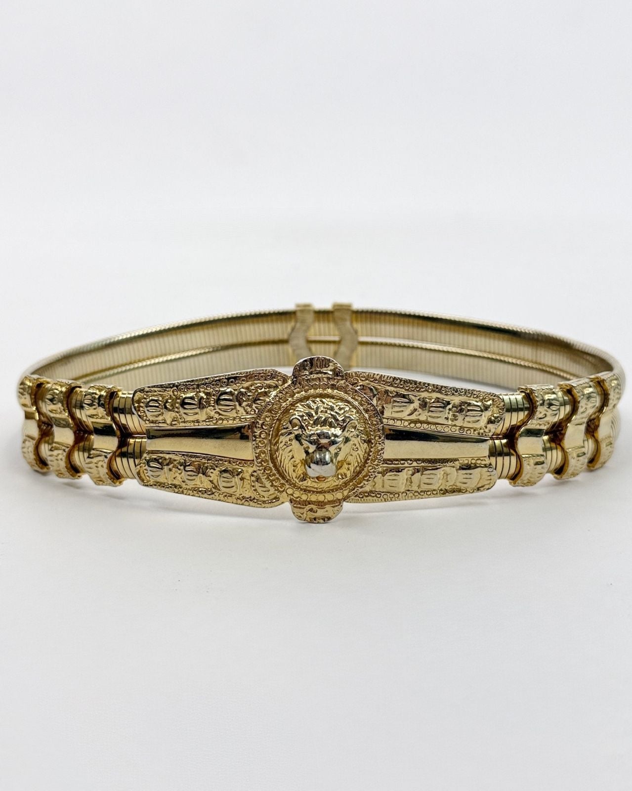 Judith Leiber Golden Lion Stretch Belt