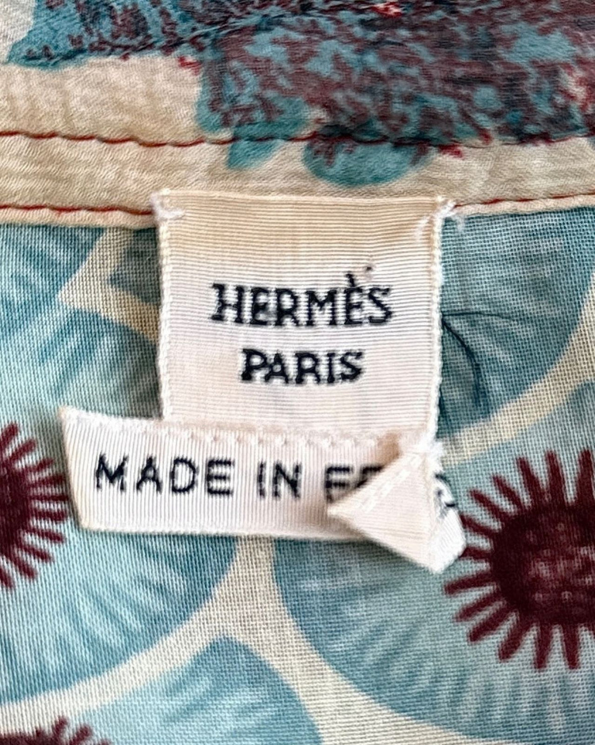 Hermès Aqua and Cream Tunic
