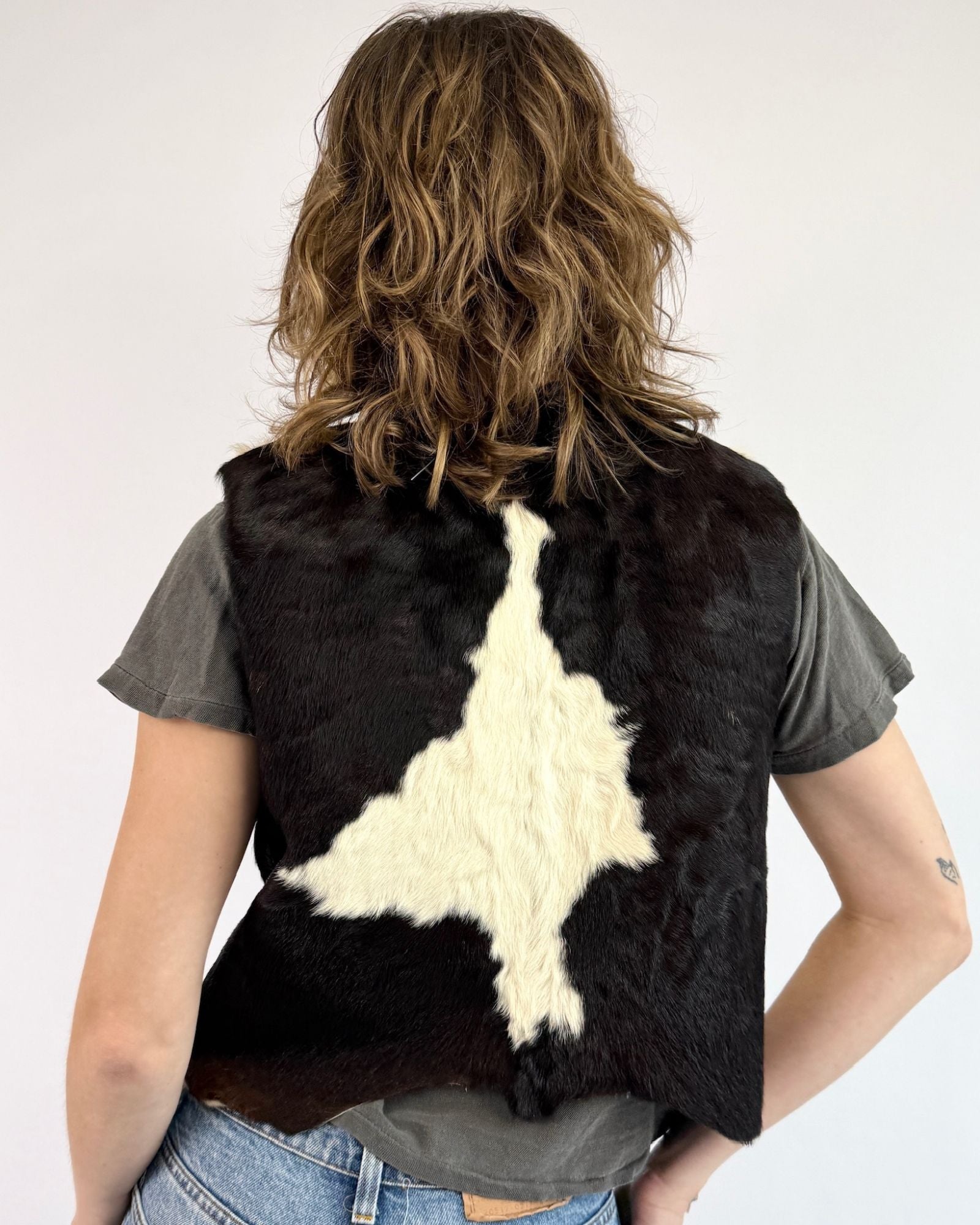 In The Meadow Classic Cowhide Vest