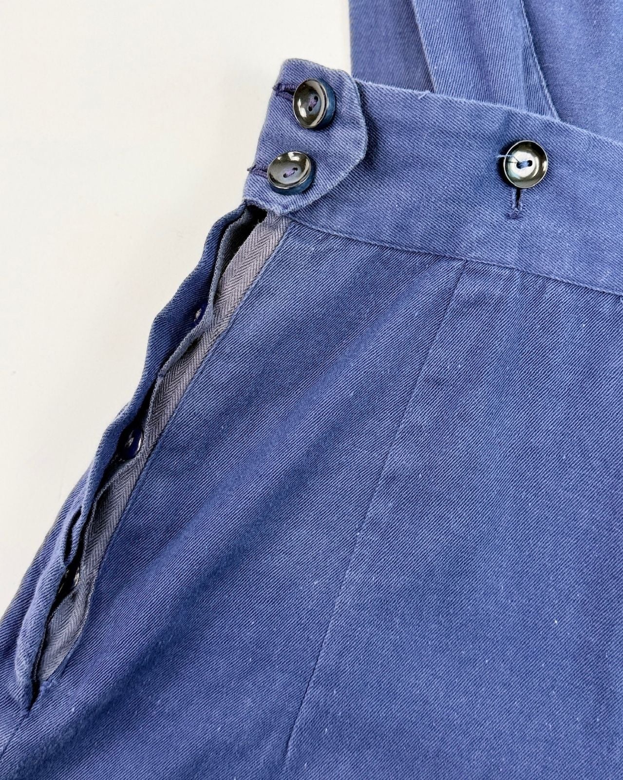 Navy Cotton Shortalls