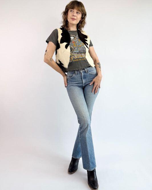 In The Meadow Classic Cowhide Vest