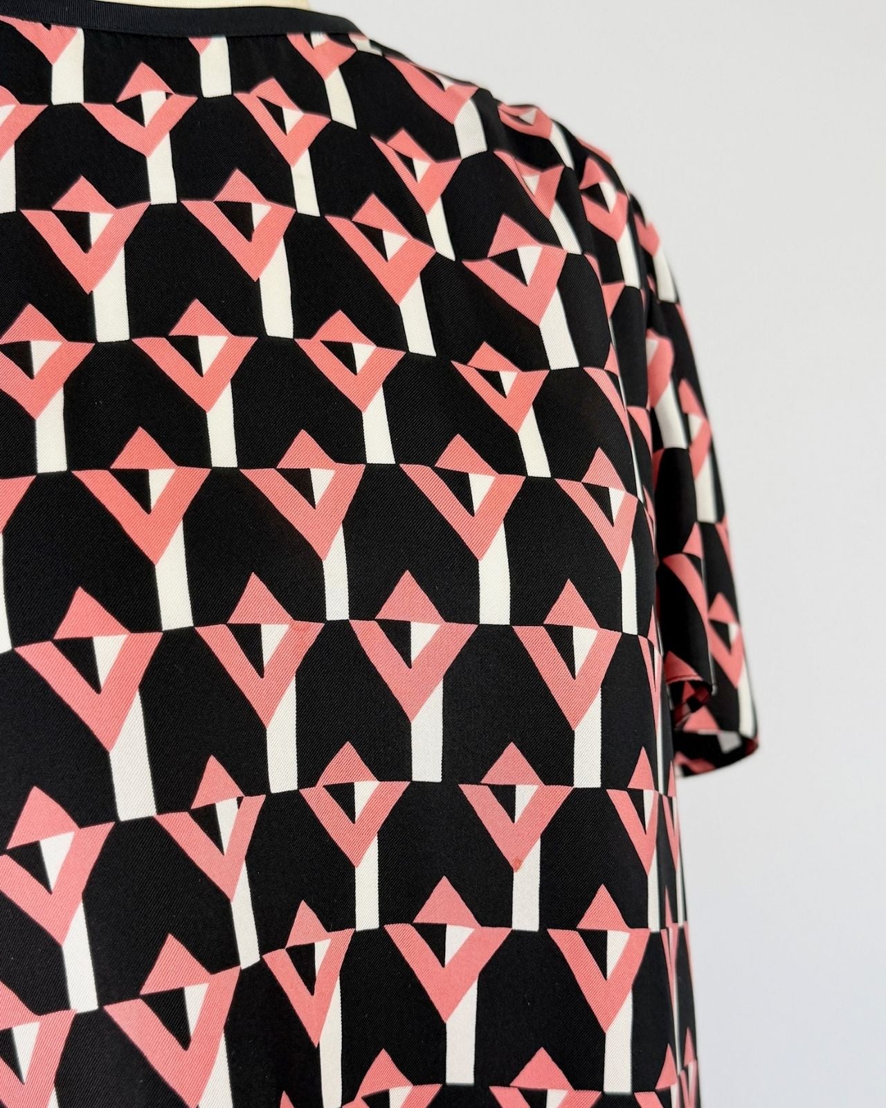 Prada Silk Geometric Printed Blouse