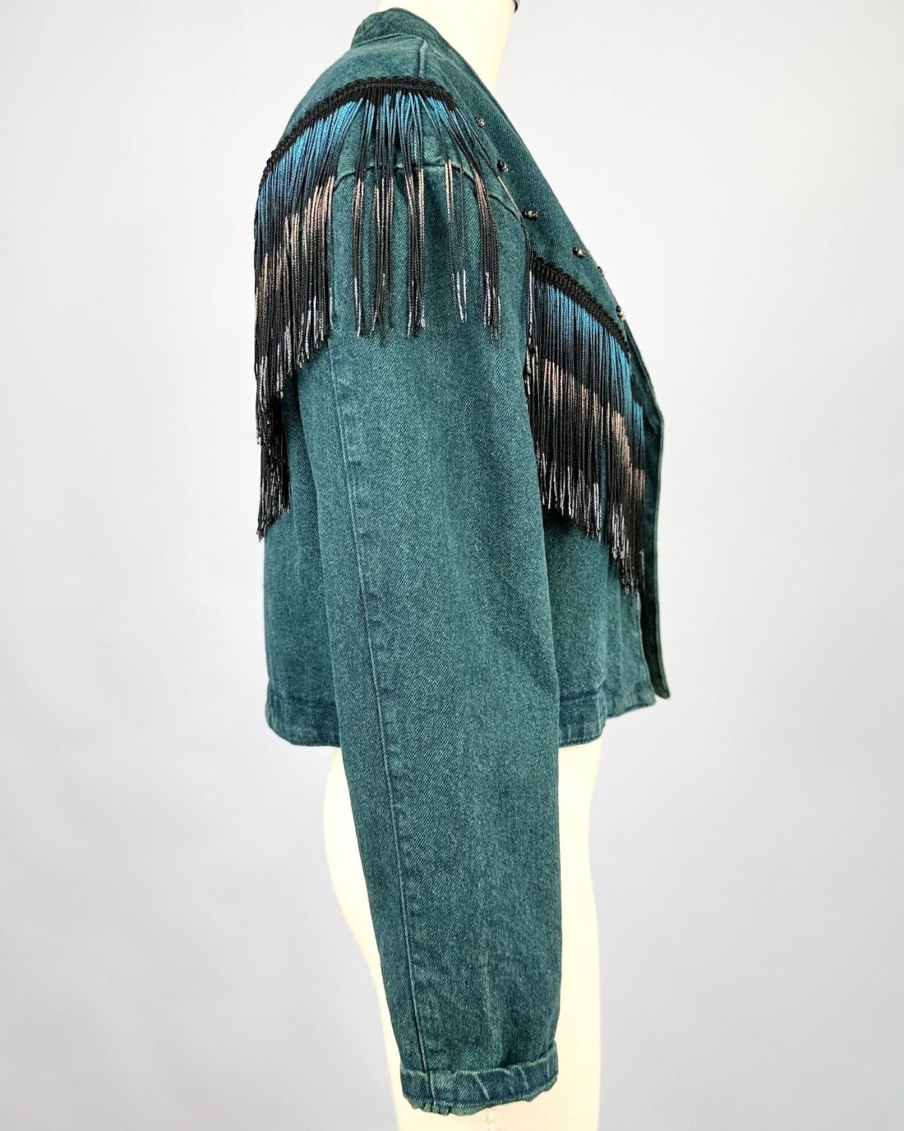 90s Over-dyed Green Denim Jacket