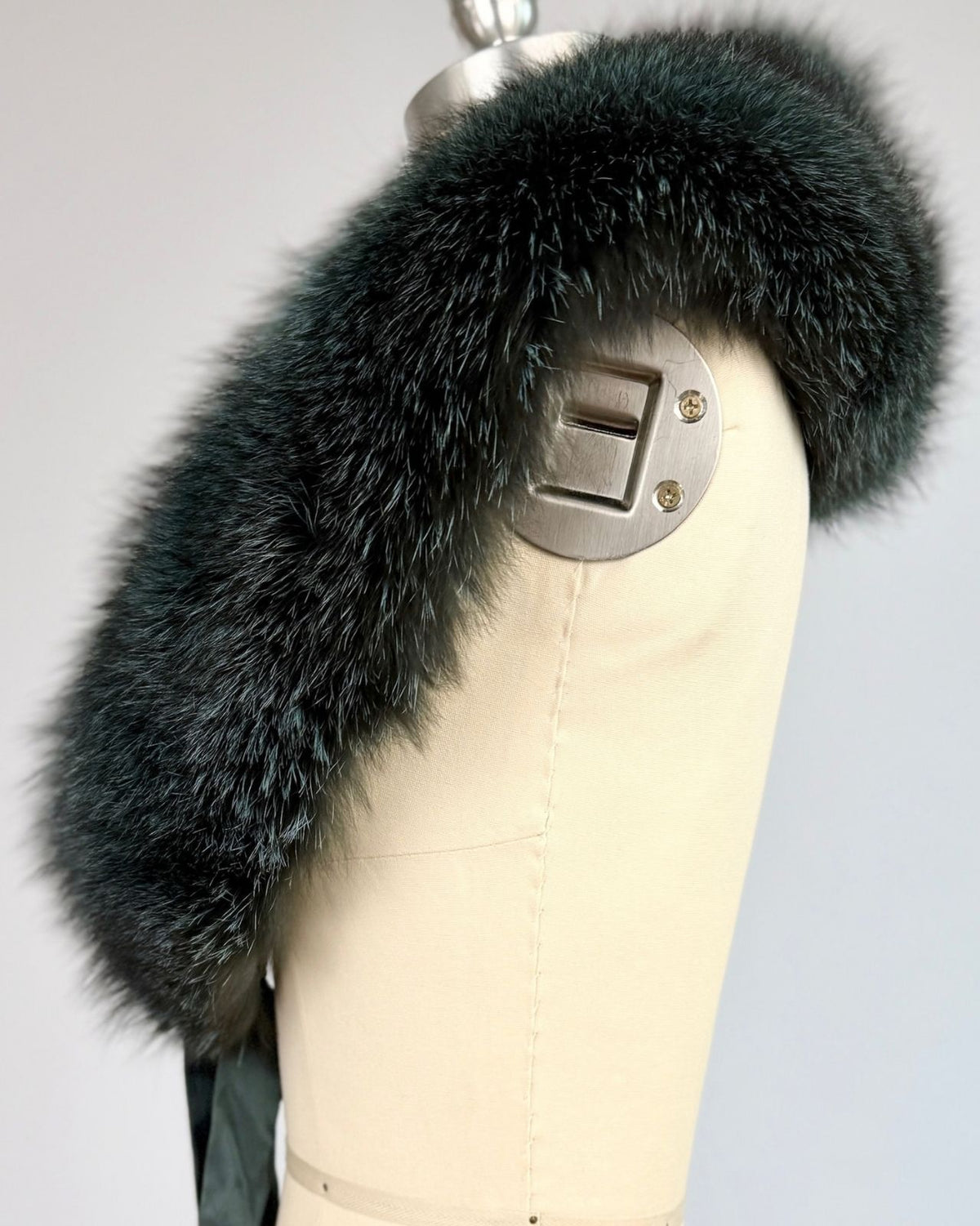 Turquoise Fox Fur Collar