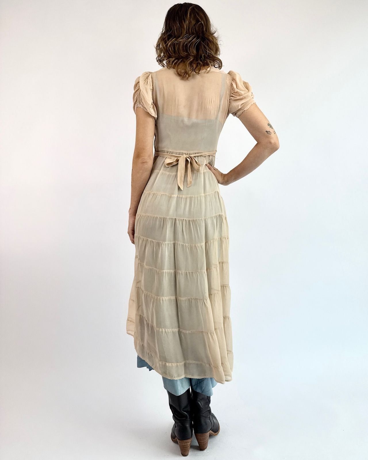 1930s Amoureux De Toi Chiffon Dress