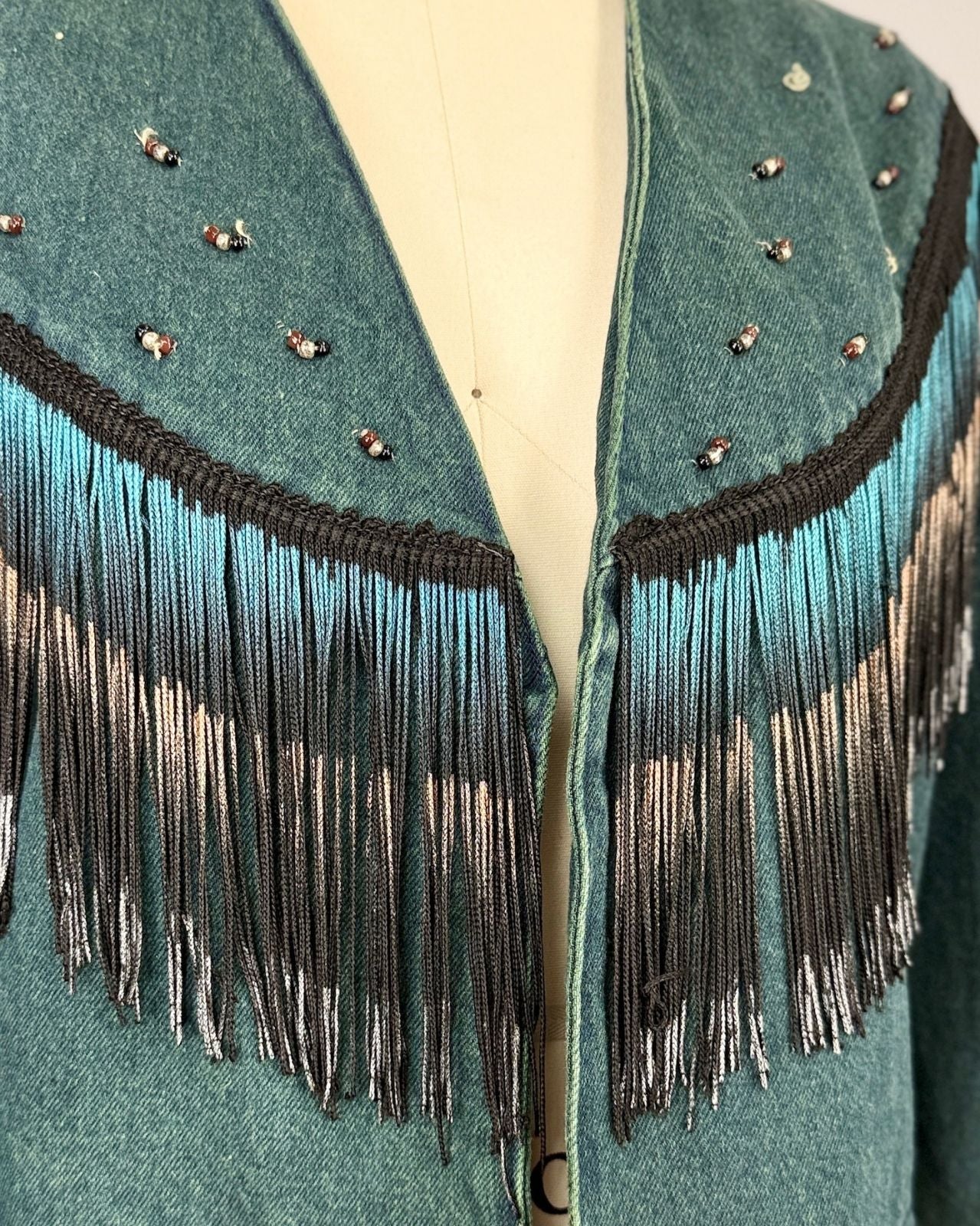 90s Over-dyed Green Denim Jacket