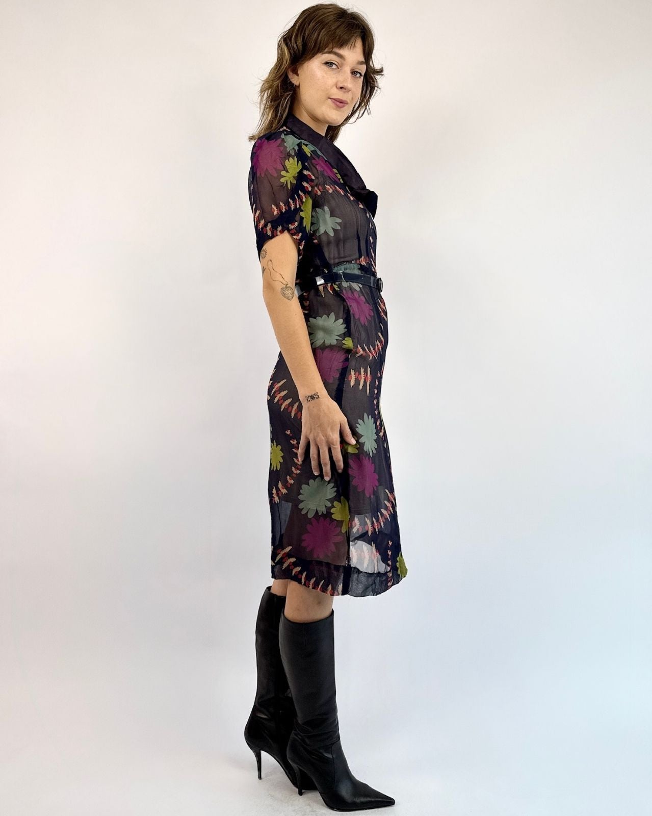 1940s Spring In My Step Silk Dress