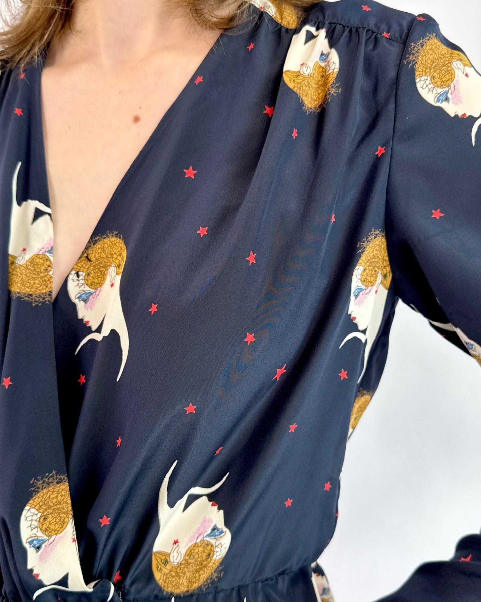 Hanae Mori Daisy Lady Silk Dress