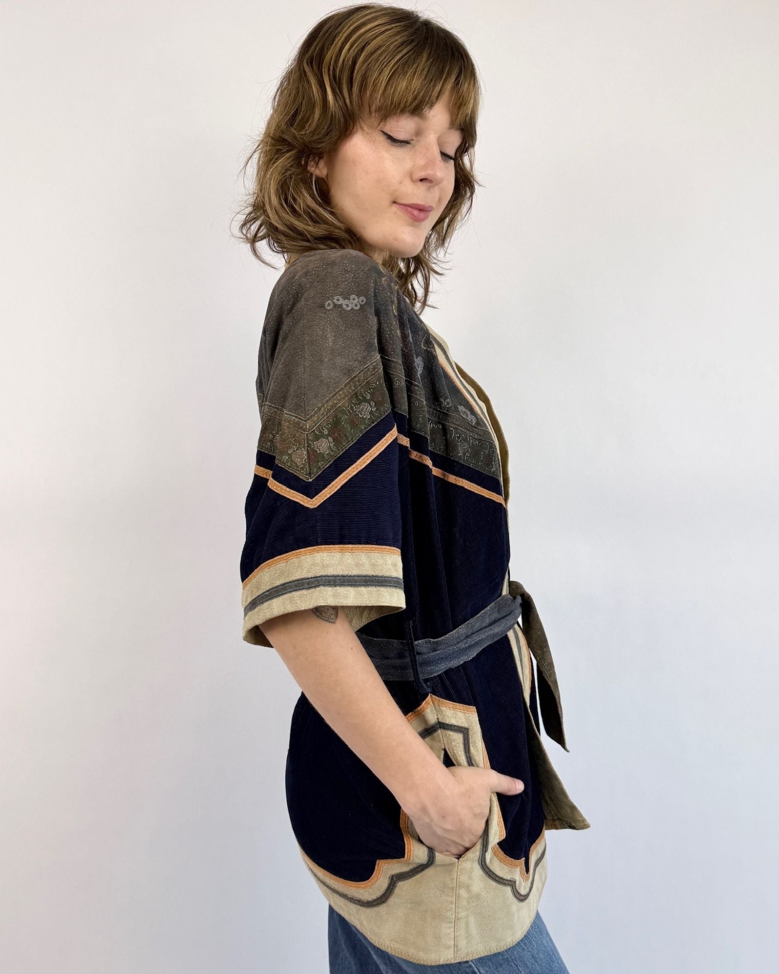 60s Nature By Hand Suede Painted Jacket