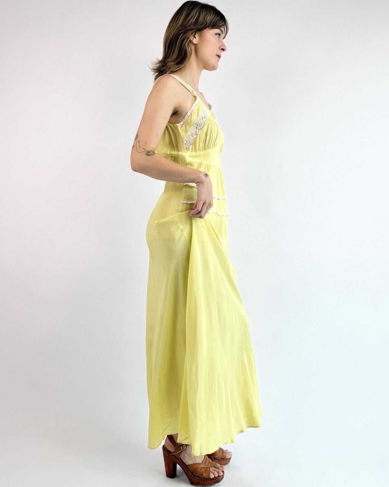 30s Sip of Limoncello Slip Dress