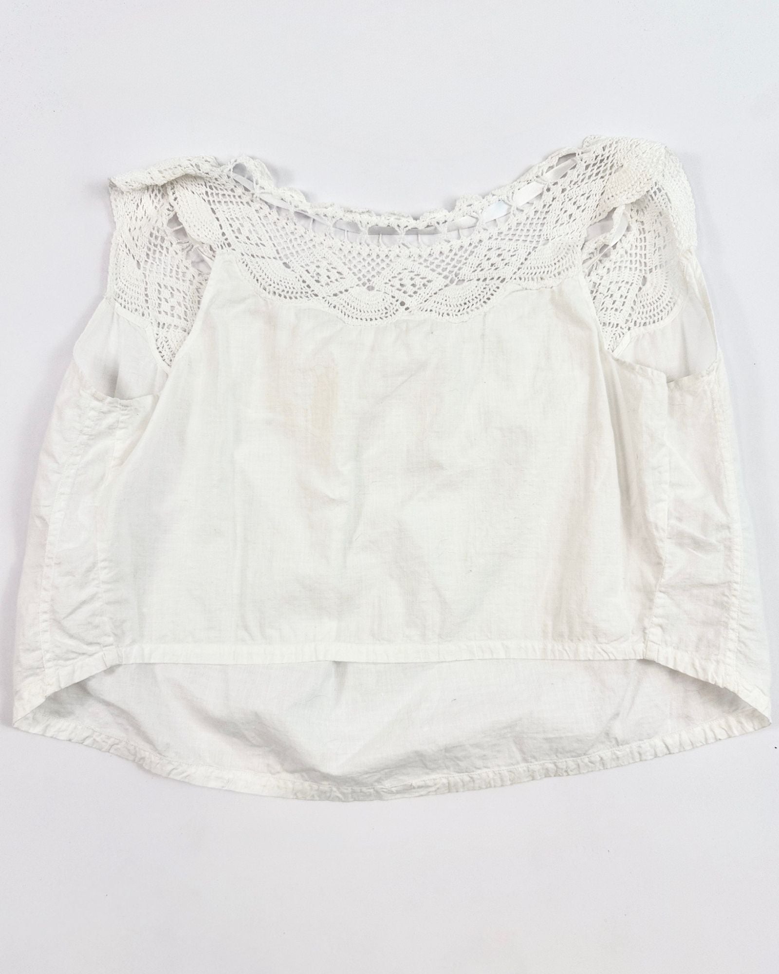 White Cotton Lace Corset Cover