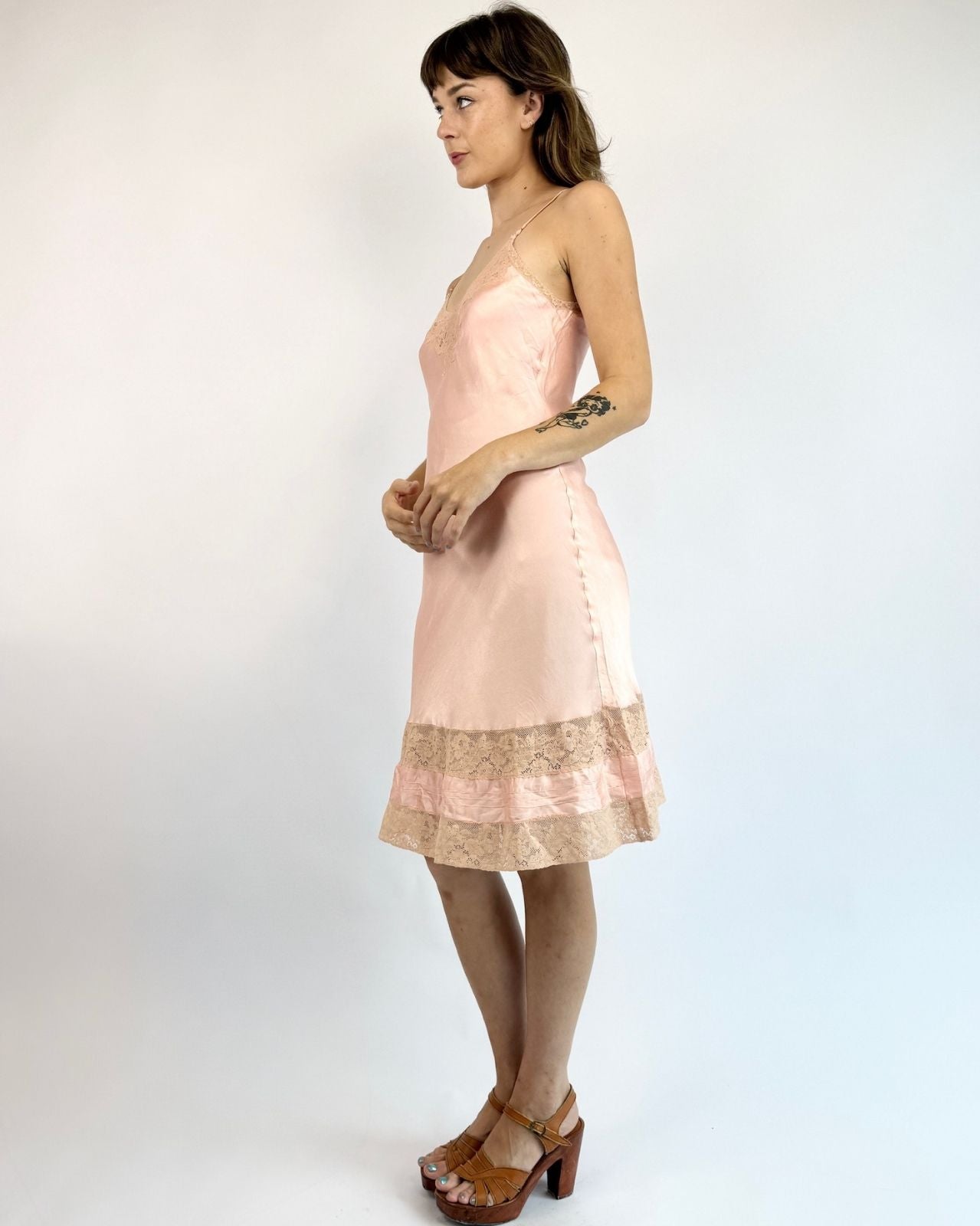1940s Flirty Confections Pink Slip Dress