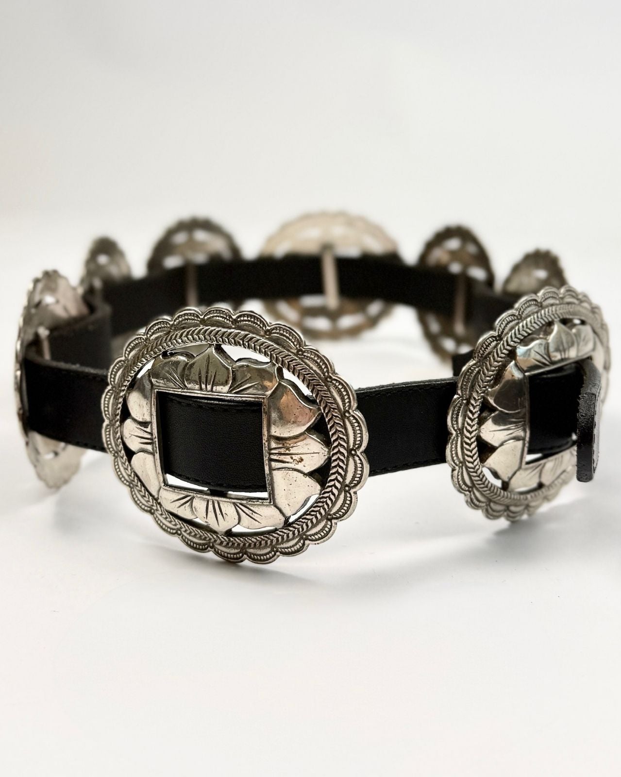 Black Brighton Concho Belt