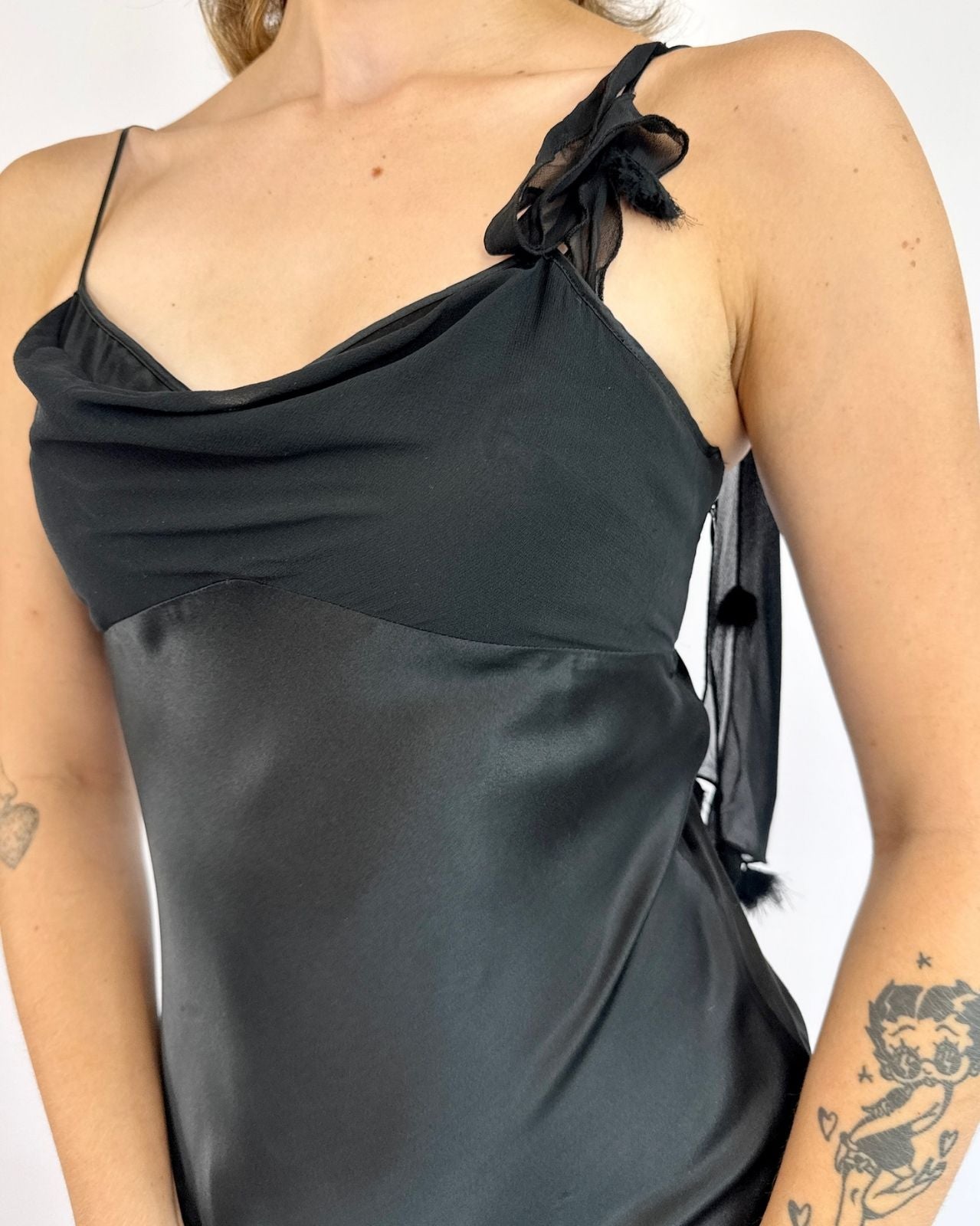 A Stroll Under City Lights Silk Dress