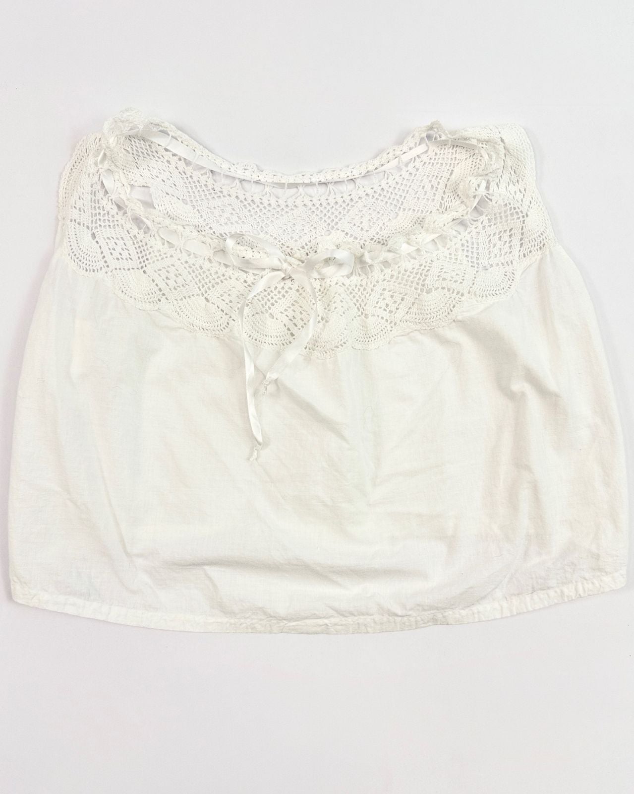 White Cotton Lace Corset Cover