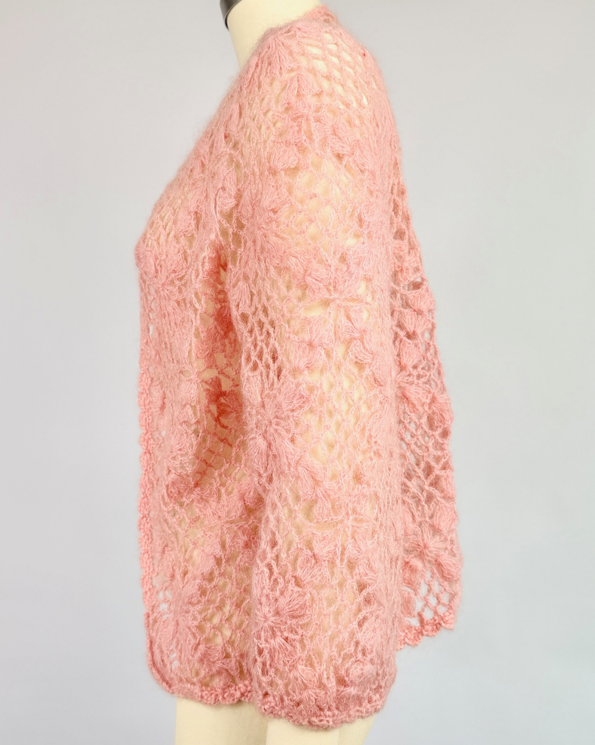 1950s Pink Mohair Cardigan