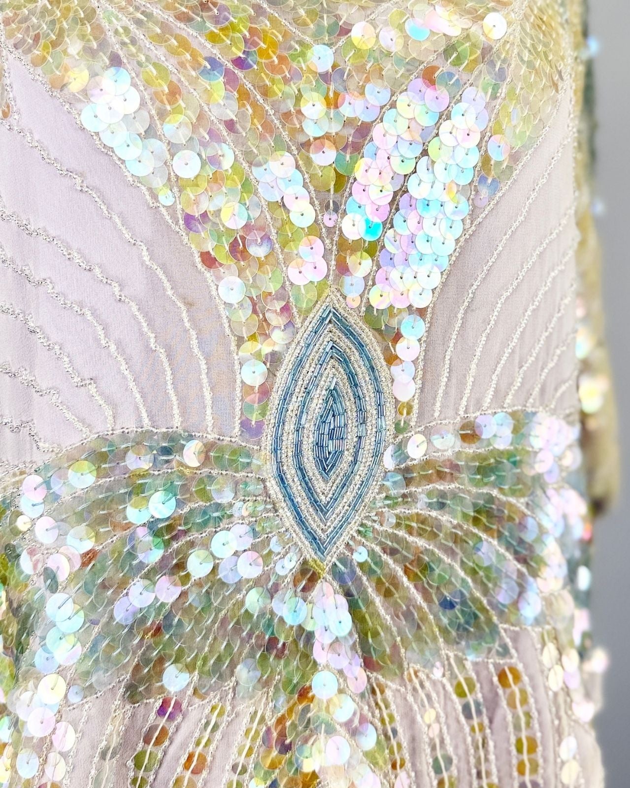 Shomax Pastel Iridescent Butterfly Sequin Blouse