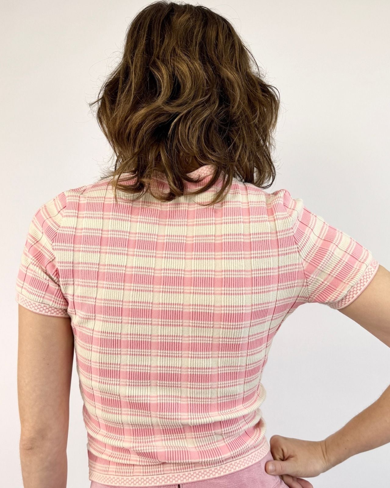Chanel Tickled Pink Striped Knit Tee