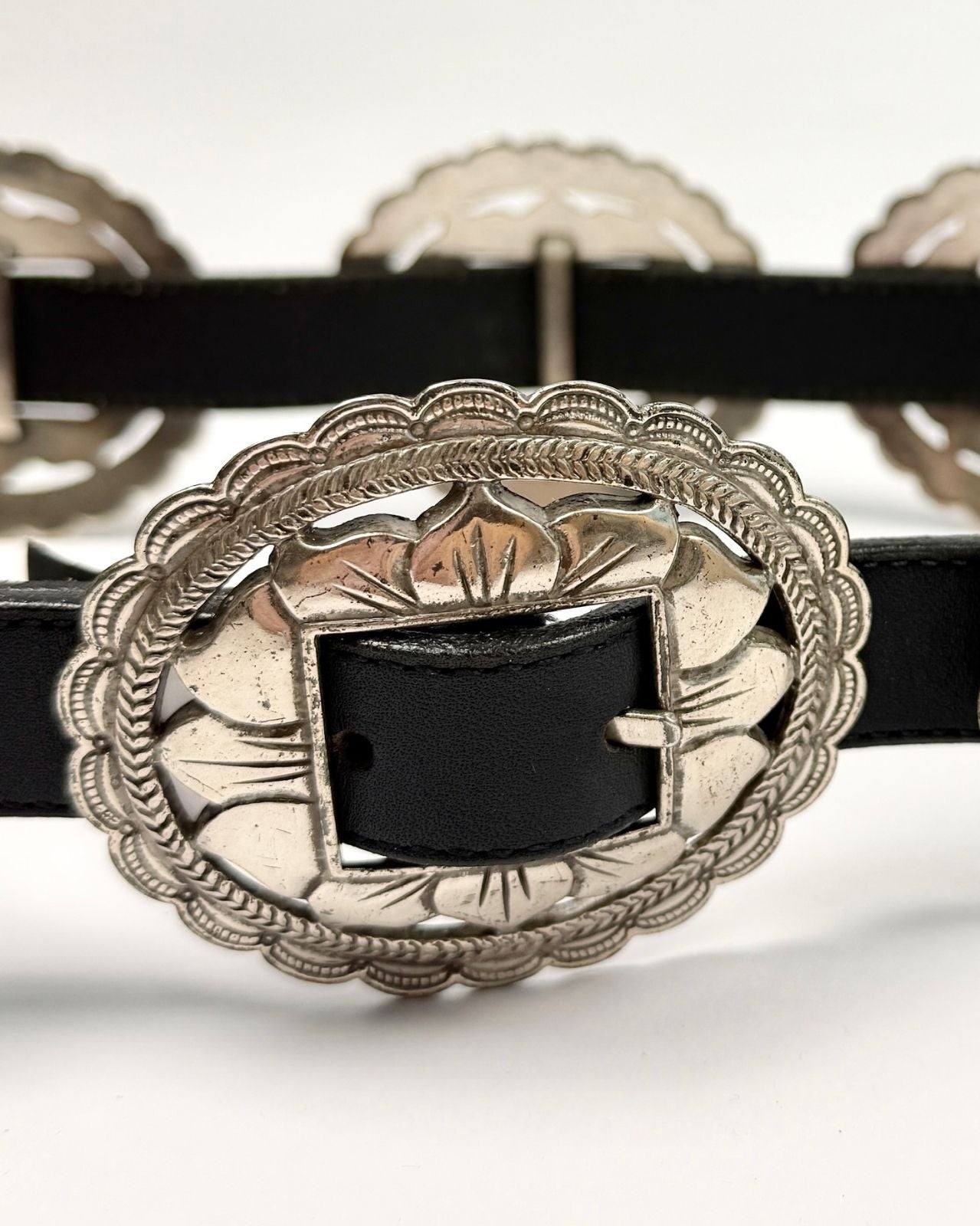 Black Brighton Concho Belt