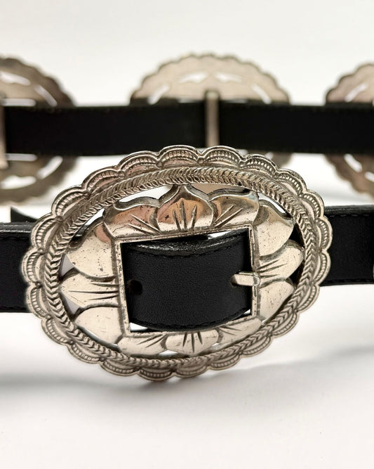 Black Brighton Concho Belt