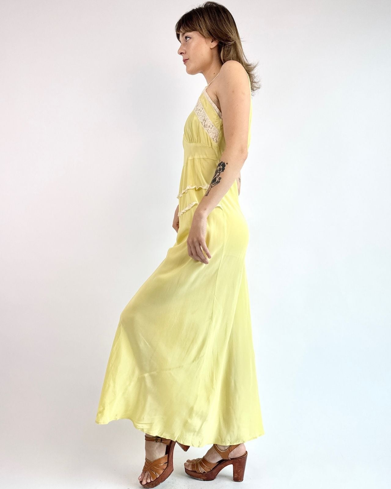 30s Sip of Limoncello Slip Dress