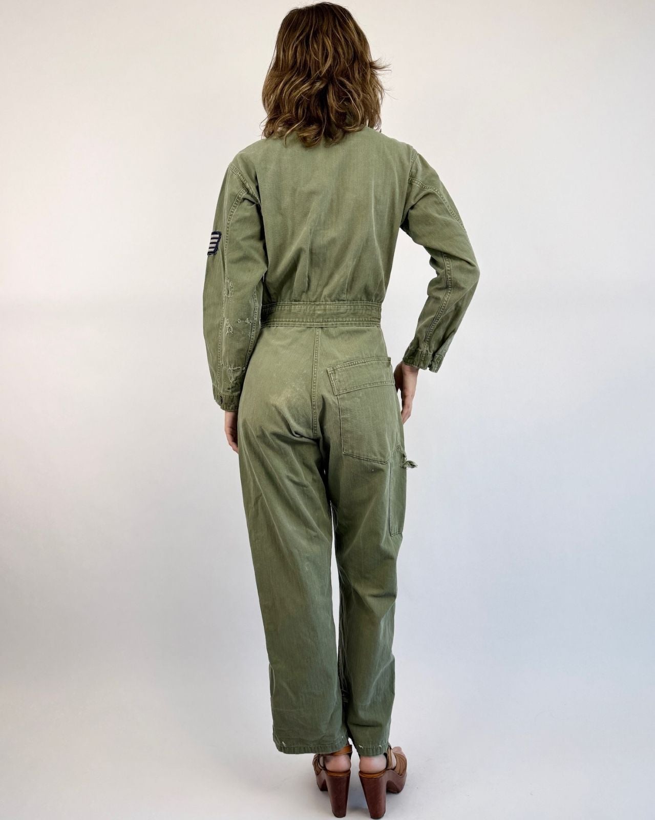 WW2 Green Military Fatigue Coveralls