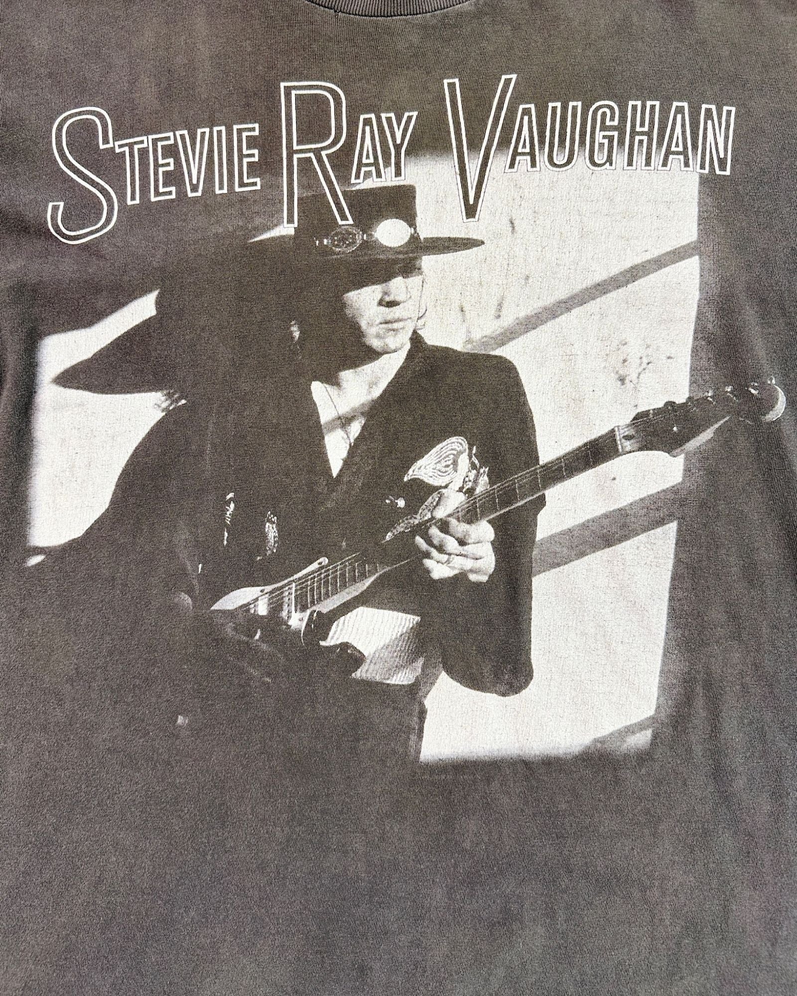 激レアM！Stevie Ray Vaughan Tシャツ 茶 Stevie Ray Vaughn Tee