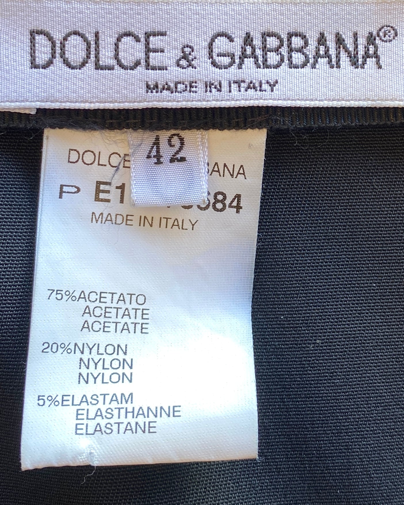 Dolce & Gabbana Black Side Hook Skirt