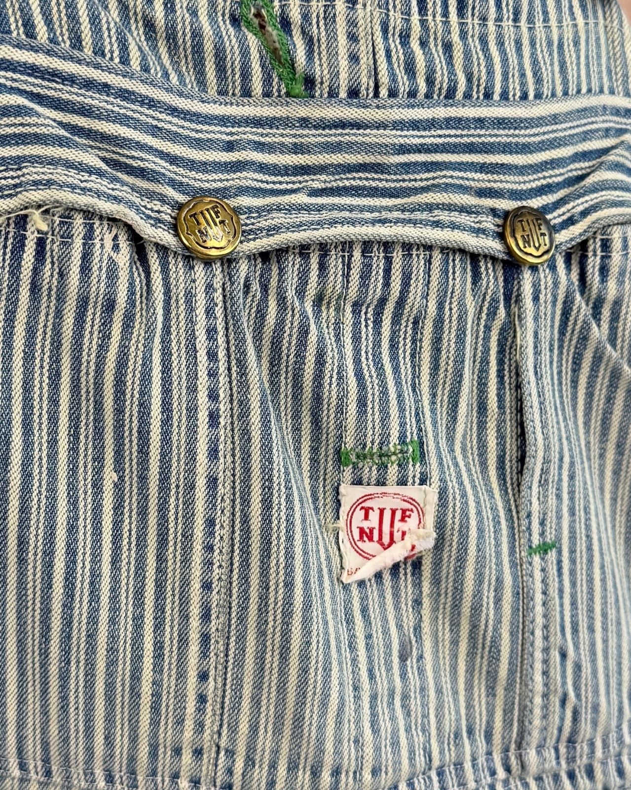 Track Me Down Hickory Striped Overalls