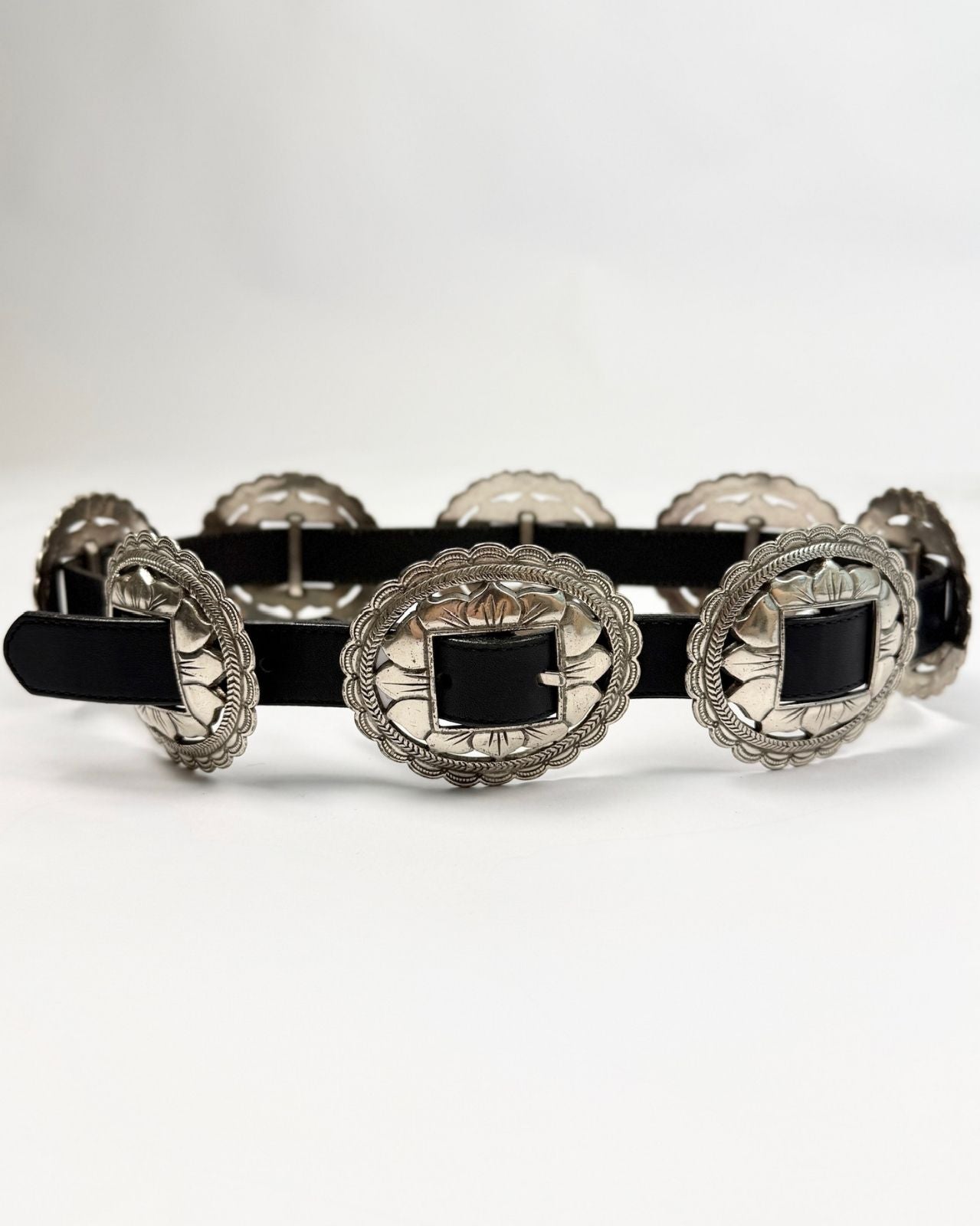 Black Brighton Concho Belt