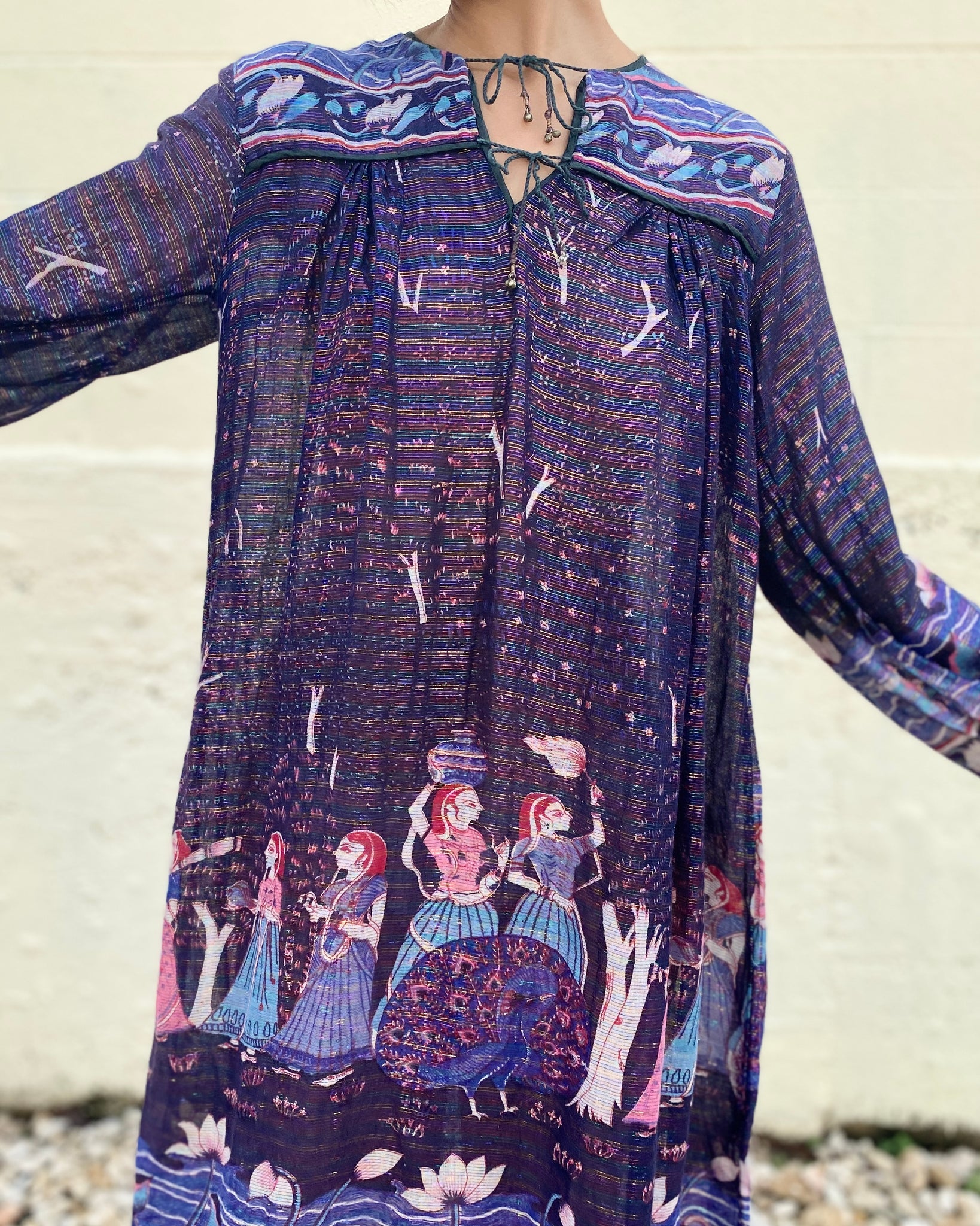 Indian Cotton Lady Print Dress