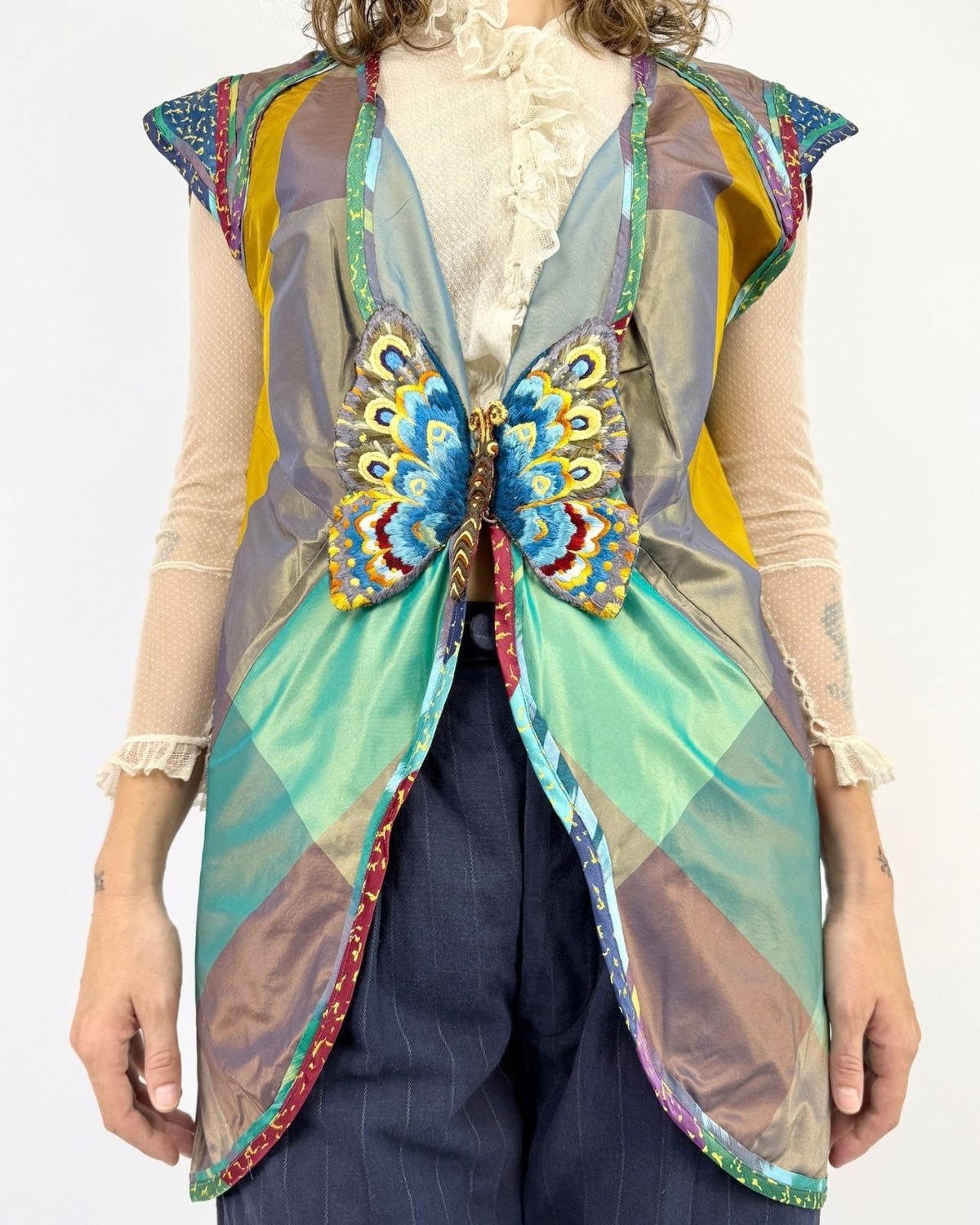 Torn Chrysalis Butterfly Silk Vest