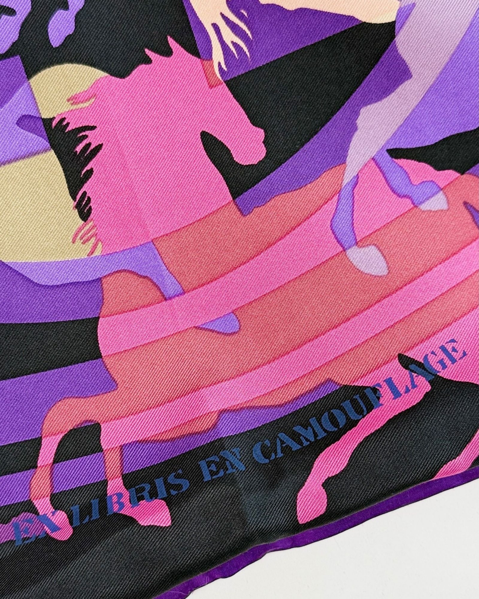 Hermès Neon Horse Silk Pillowcase
