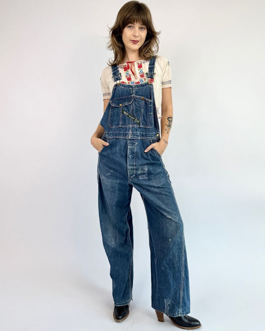 Make A Name Key Indigo Denim Overalls