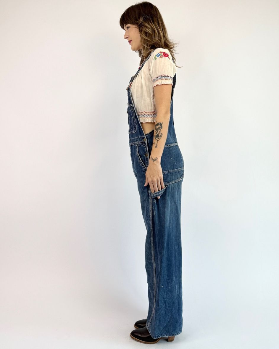 Make A Name Key Indigo Denim Overalls