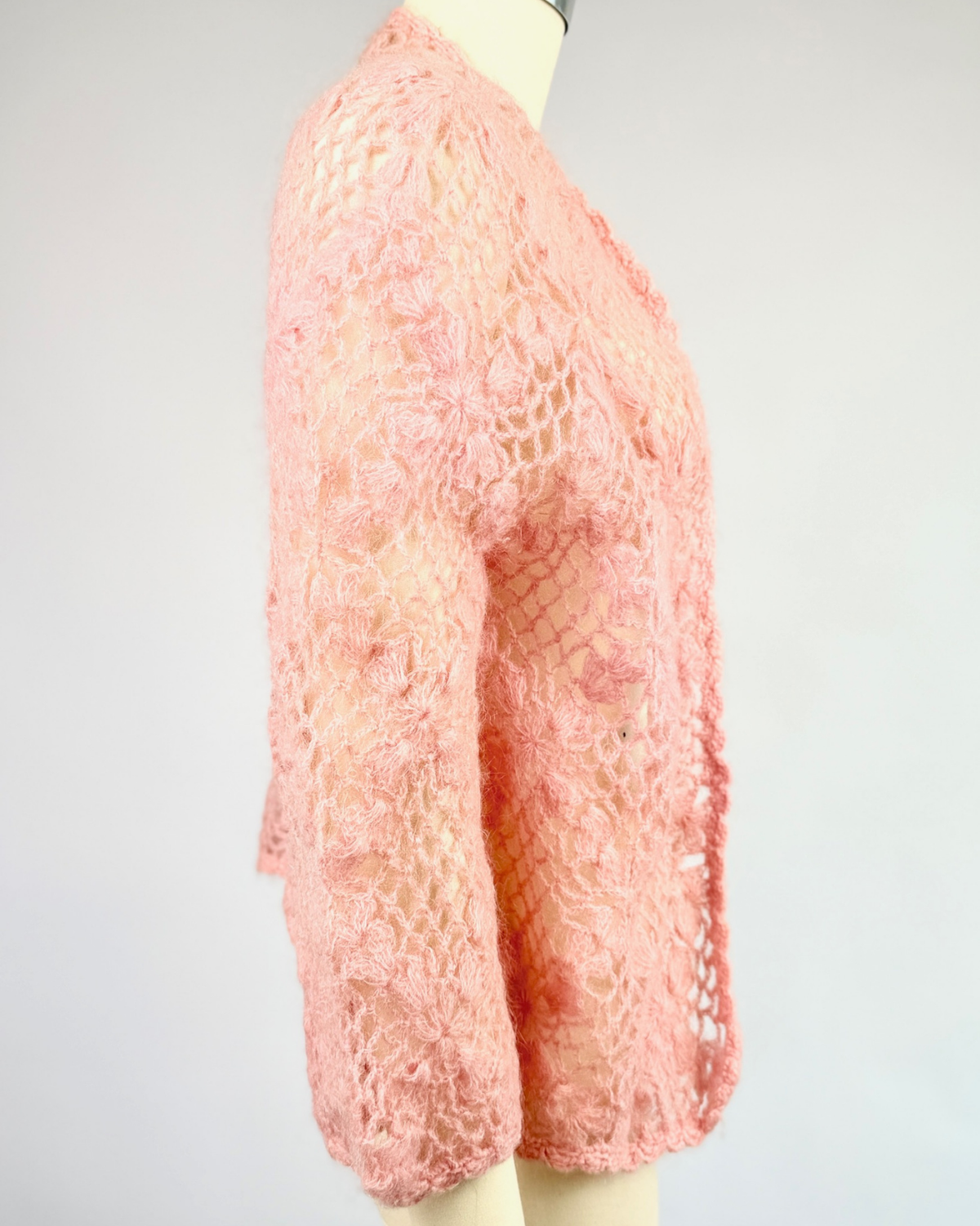 1950s Pink Mohair Cardigan