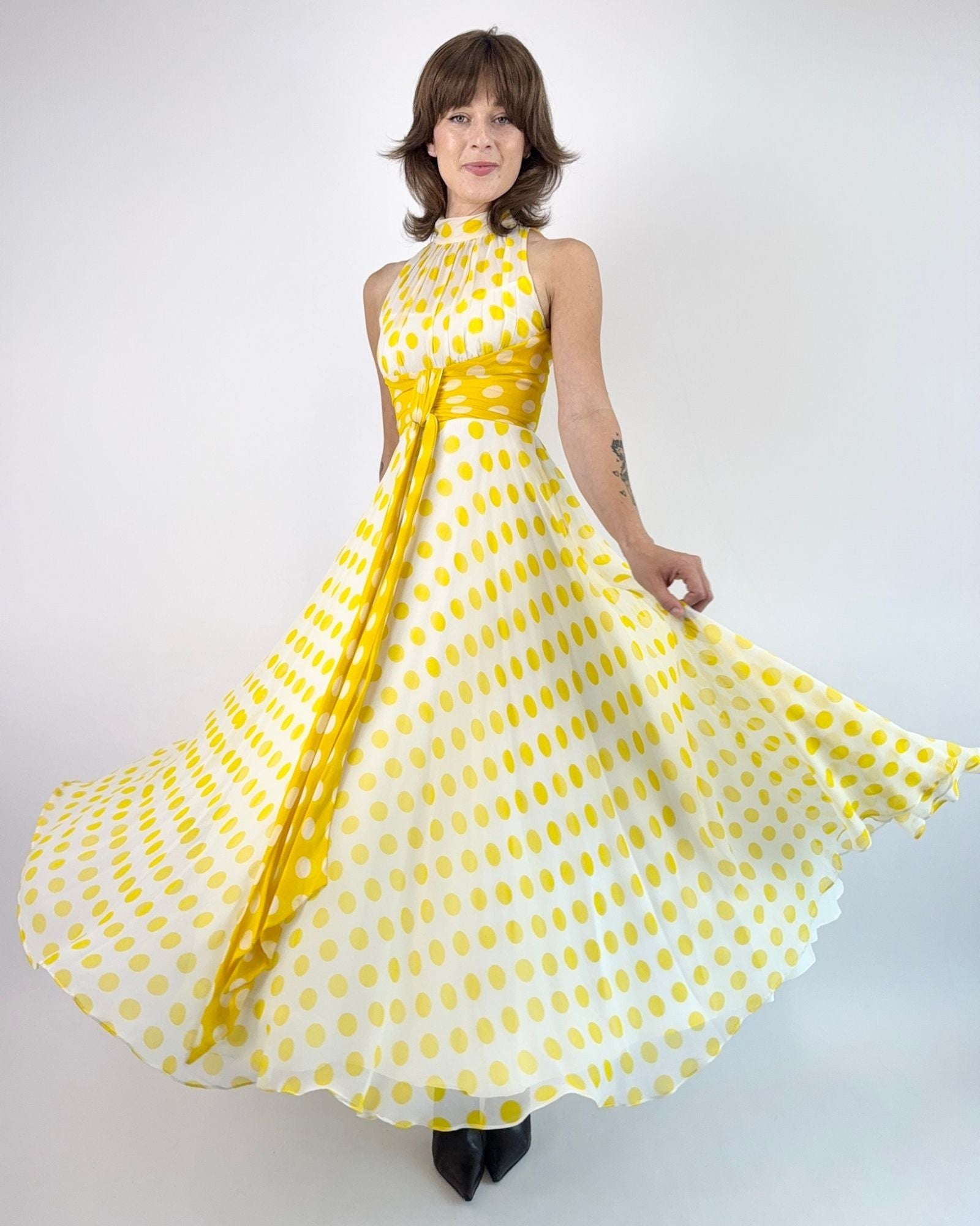 Kisses from the Sun Polka Dot Maxi Dress