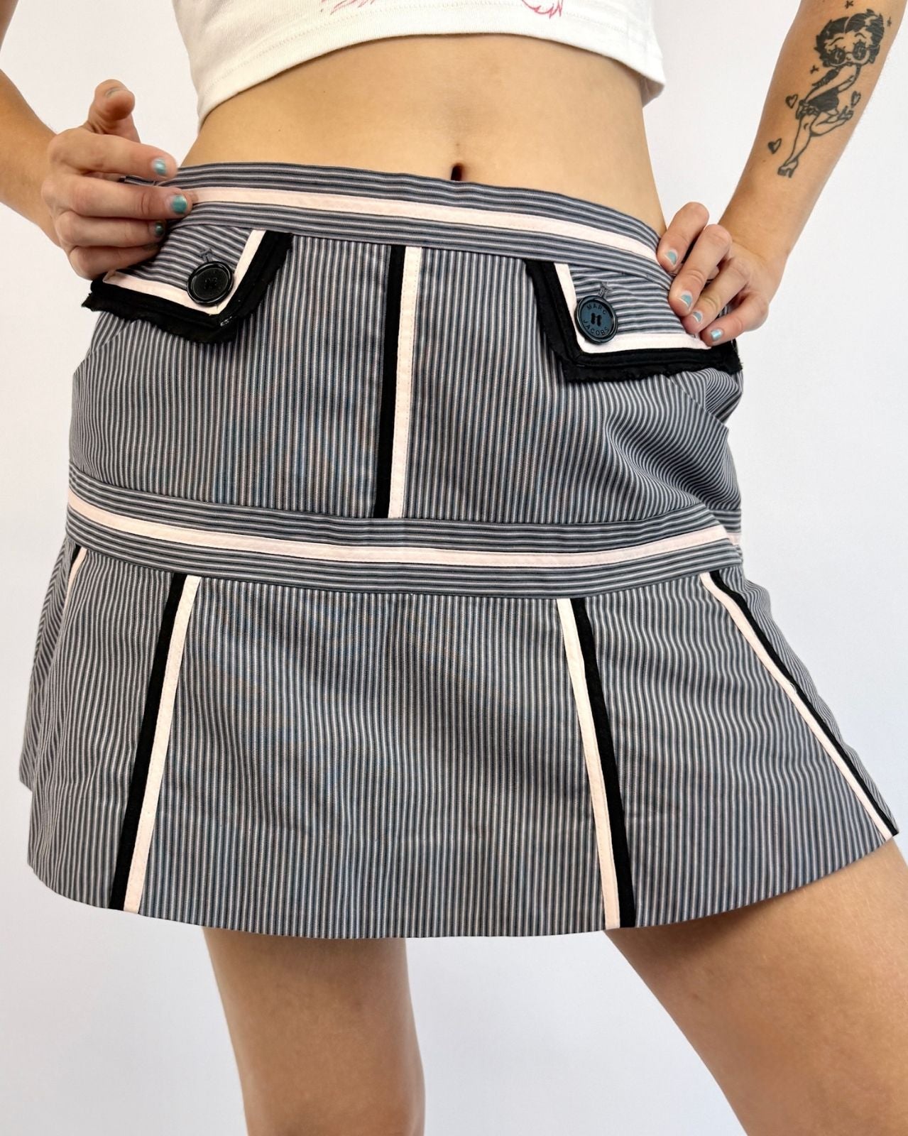 Marc Jacobs So Fetch Striped Mini Skirt