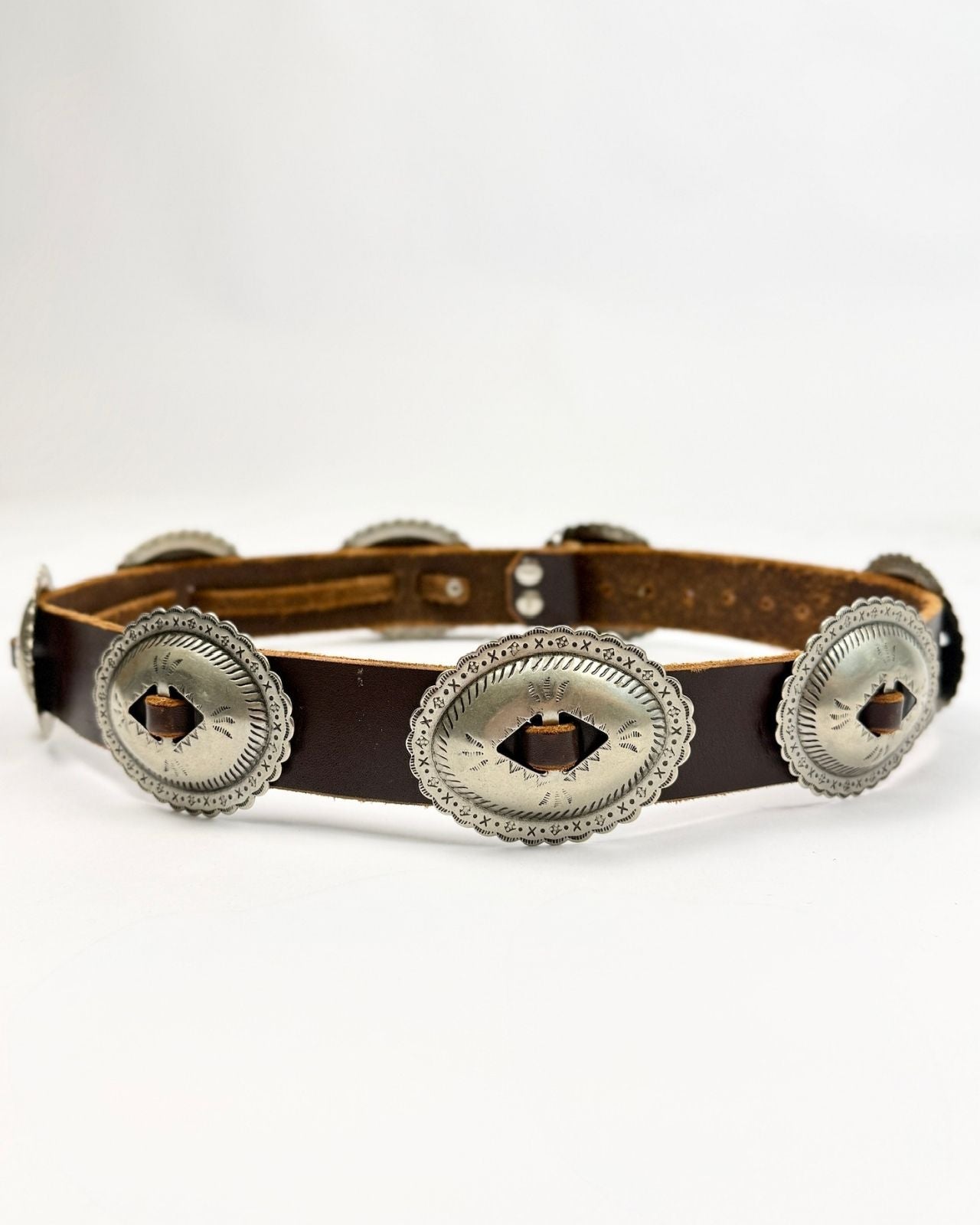 Thick Brown Concho Belt