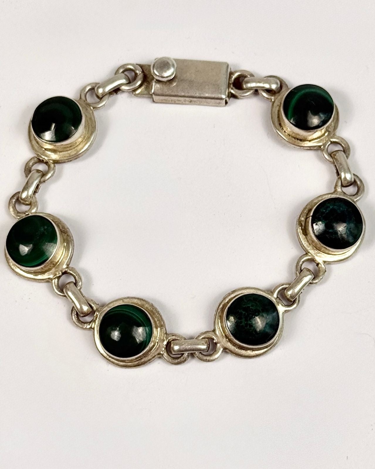 Malachite Sterling Silver Bracelet