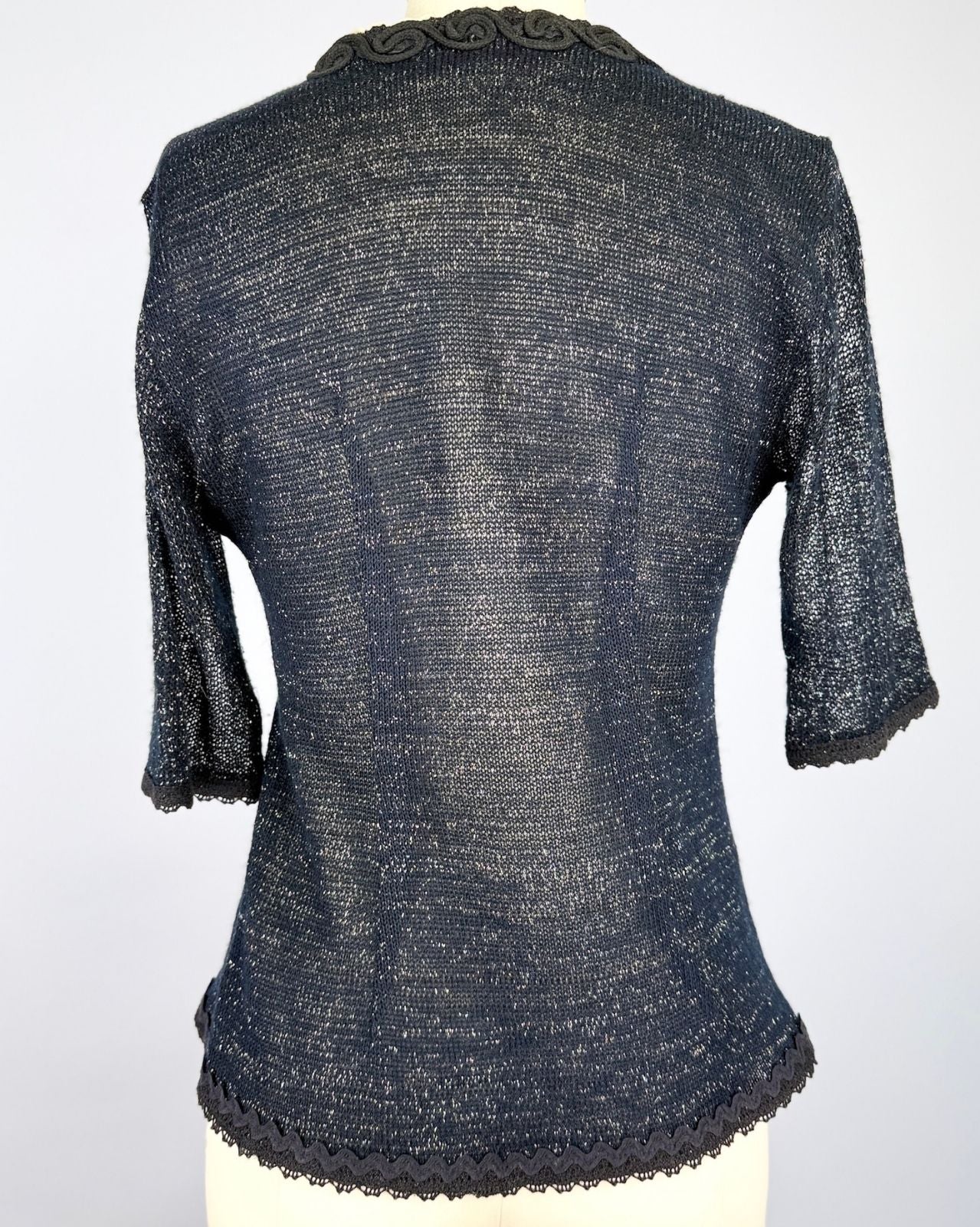 Metallic Knit Embellished Sweater